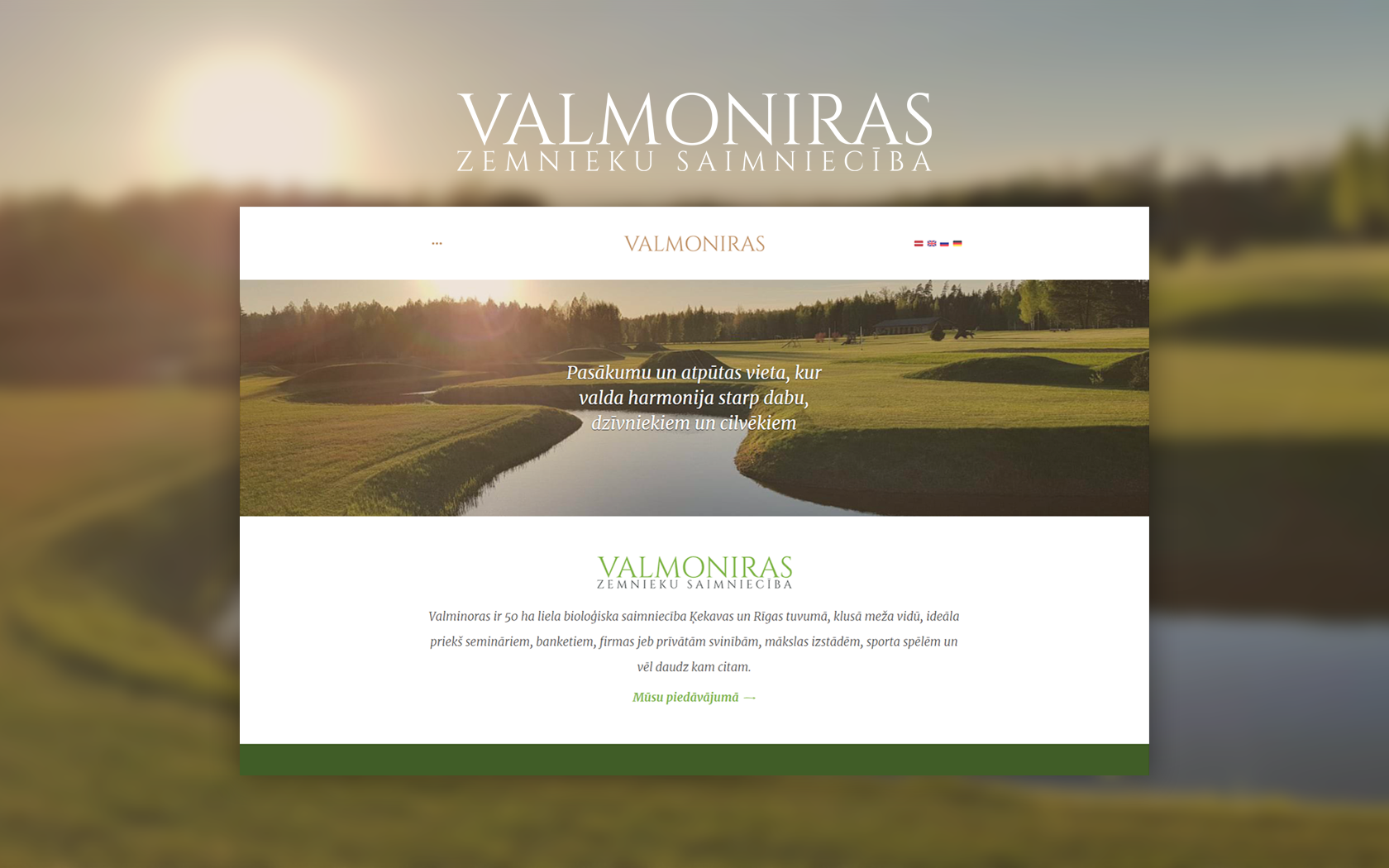 Farm “Valmoniras” website